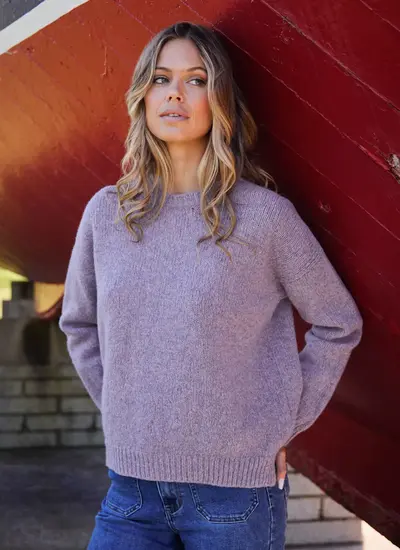 Cashmere Fleck Crew Neck Sweater